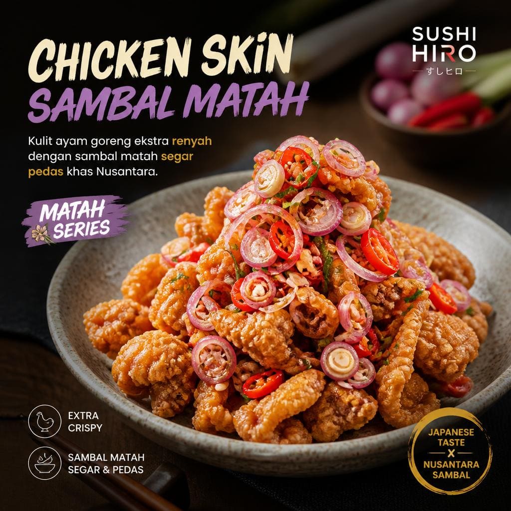 Chicken Skin Sambal Matah Sushi Hiro